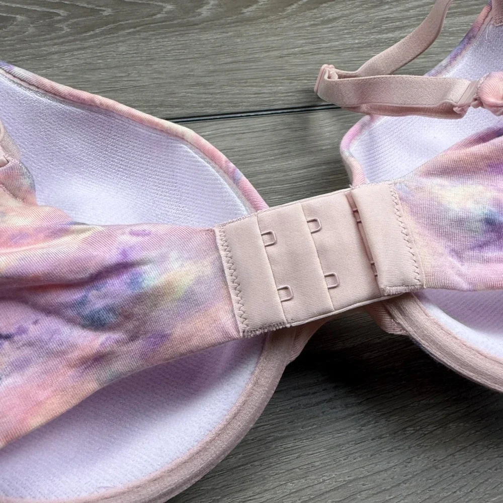 Victoria's Secret Women Forever Bra Demi Tie Dye Pink Purple 34DD